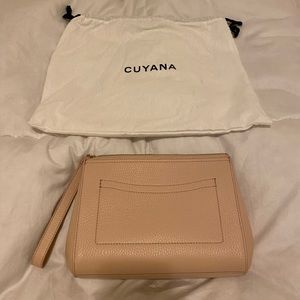Cuyana Blush Pebbled Leather Work Clutch